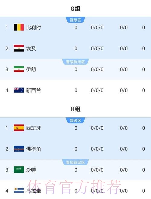 世界杯比赛结果